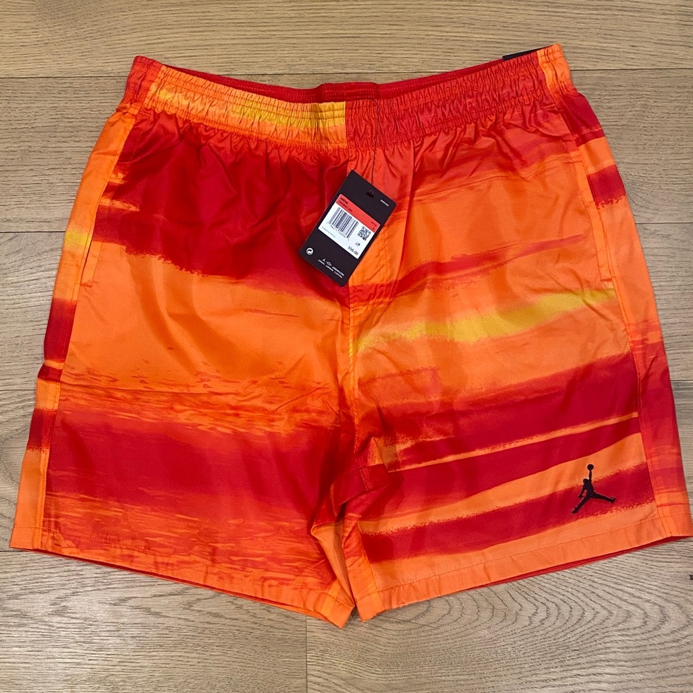 Jordan Orange and Red Gradient Swim Shorts